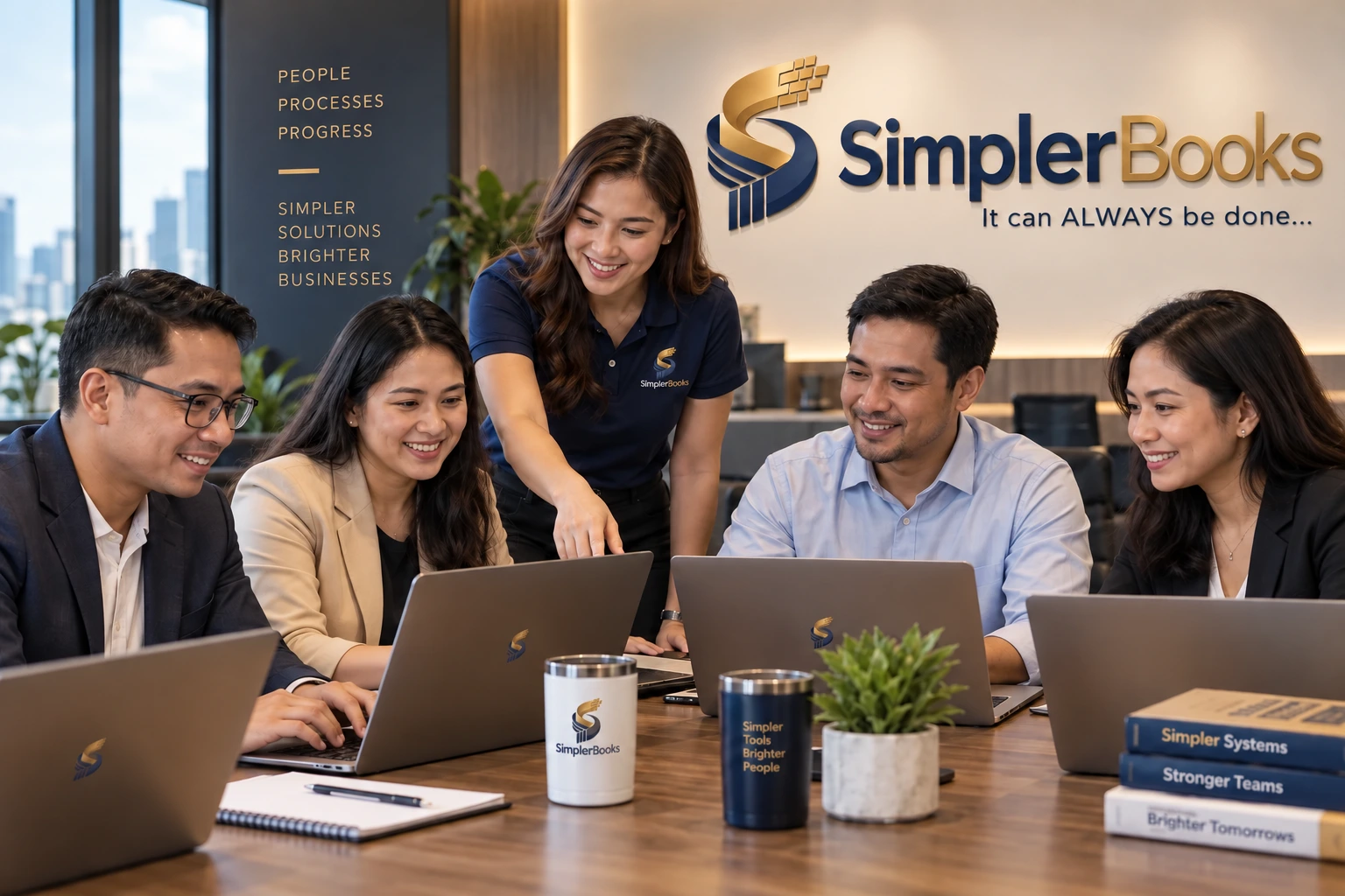 Illustrative SimplerBooks staff training business clients