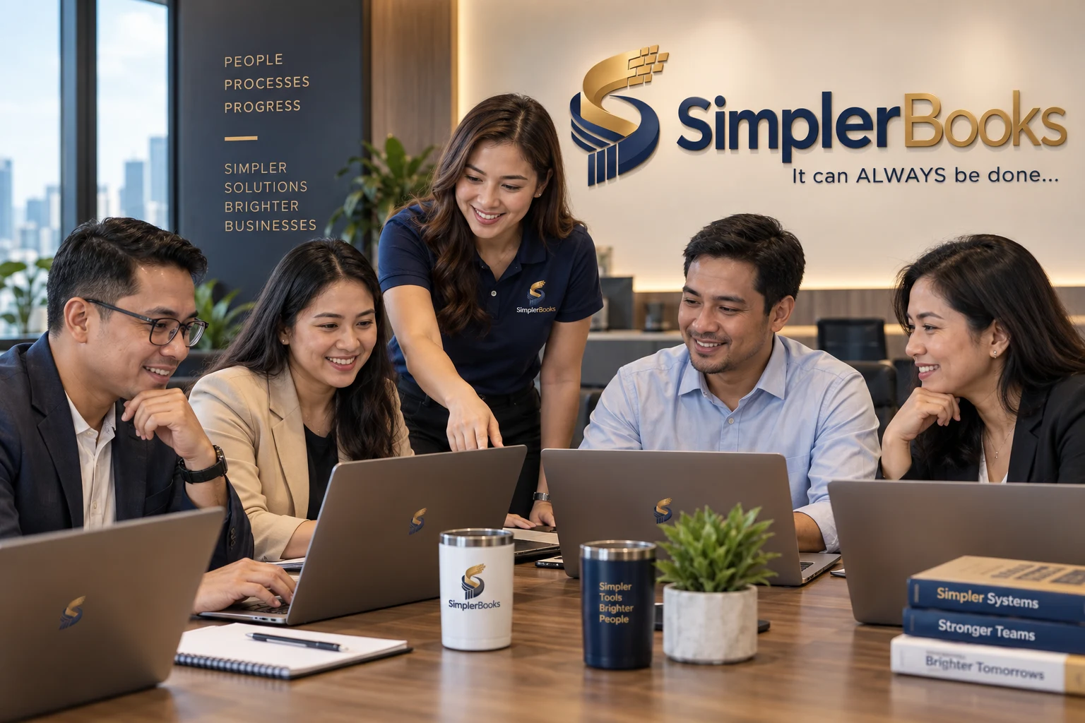 Illustrative SimplerBooks staff training business clients