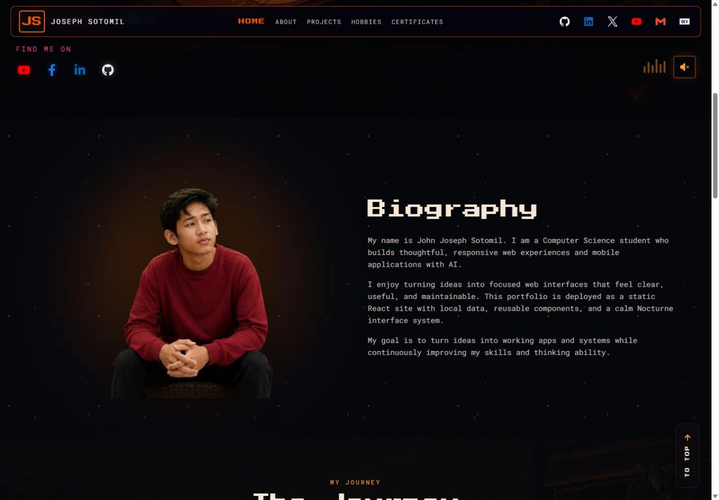 Actual Coffee Toffees biography section screenshot
