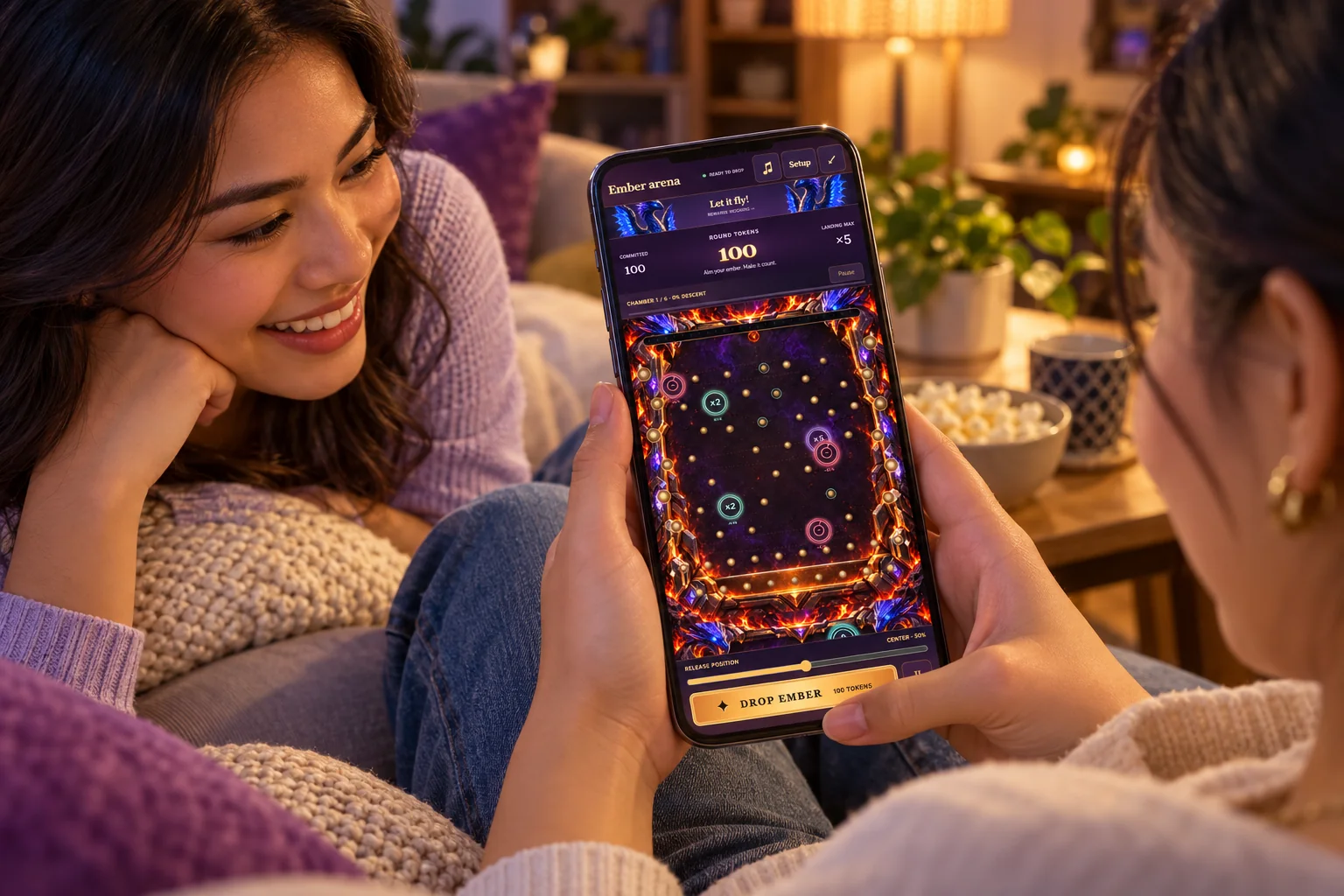 AI-generated adults playing Phakbet using its actual Dragon Drop screen