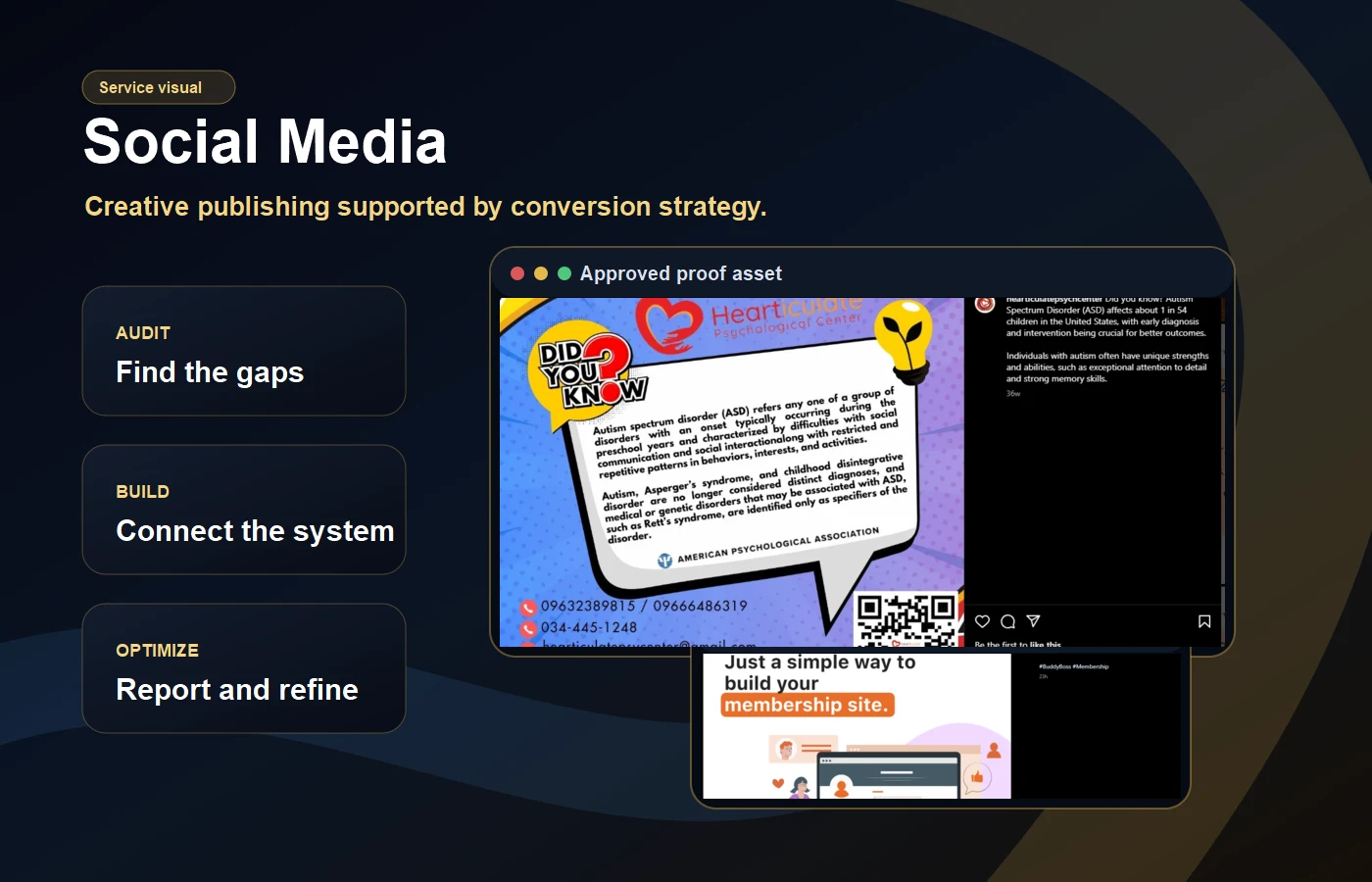 Social media service visual using approved FPS social proof assets.