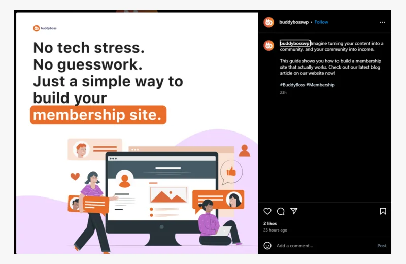 BuddyBoss optimized social proof screenshot for FPS community and content work.